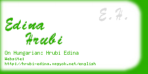 edina hrubi business card